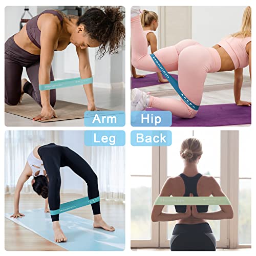 Honmein Resistance Bands for Working Out, Exercise Bands with 5 Resistance Levels Fit for Home Fitness, Strength Training, Natural Latex Resistance Band Include Instruction Guide and Carry Bag - color: Blue