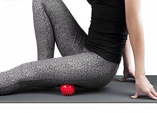 Spiky Massage Balls for Feet, Back, Hands, Muscles - Firm, Medium and Soft Spiked Massager Rollers for Plantar Fasciitis, Exercise, Neuro-Balance, Physical Therapy, 3-inch