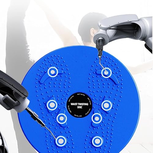 Body Sculpting Waist Twisting Disc with 8 Magnets - 9.8 Inch Ab Rotating Balance Board, Stable & Easy to Use for Beginners to Advanced Fitness Enthusiasts - color: Blue