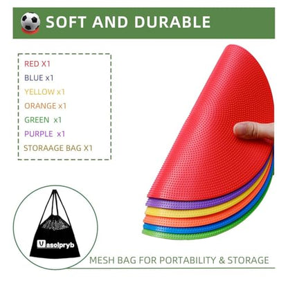 Poly Spots Spot Markers 4.72 Inch & 9 Inch Non Slip Floor Dots - style: 9inch 6pcs