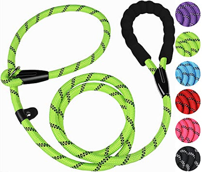 Dog Leash, 6 FT Heavy Duty Dog Leashes with Comfortable Padded Handle,Green - color: Green, size: 6 Feet x 1/2 Inch