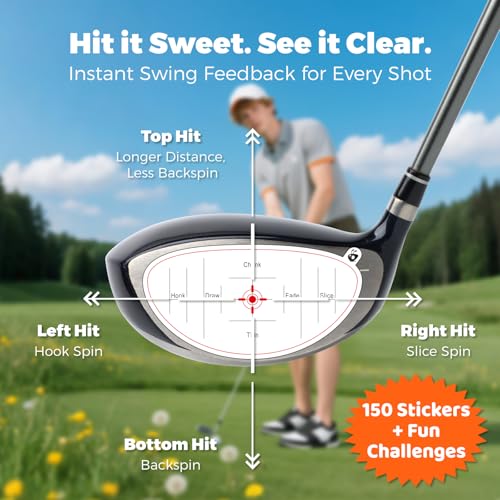 Golf Impact Tape, Golf Training Aid for Instant Impact Feedback - style: 150PC-Right-Handed Stickers