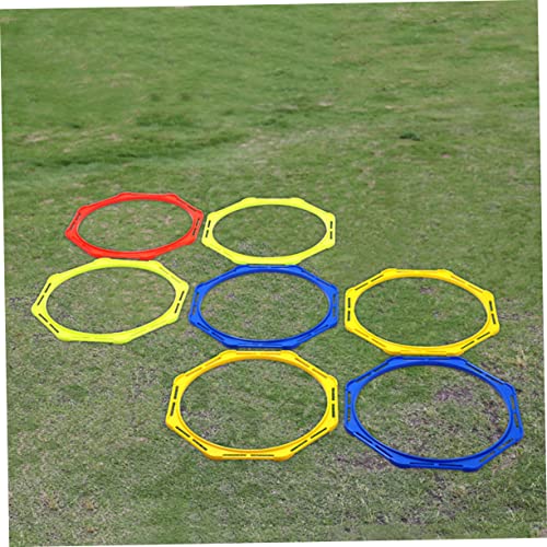 KICHOUSE Agility Rings Training Set 4-Piece Soccer Agility Circles Footwork Training Kit Sports Equipment Pp Material Bright