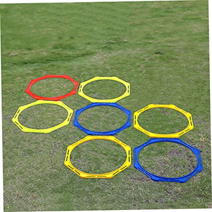 KICHOUSE Agility Rings Training Set 4-Piece Soccer Agility Circles Footwork Training Kit Sports Equipment Pp Material Bright