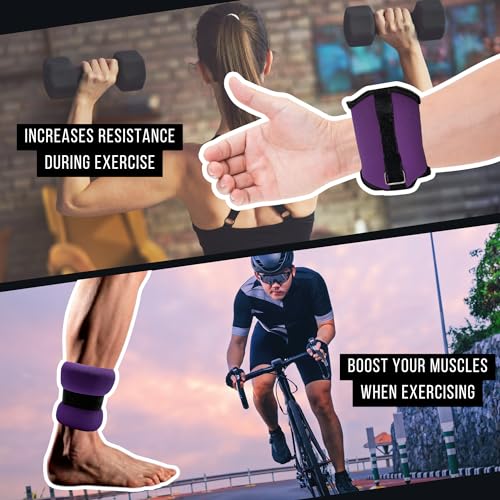 FUXION Adjustable Ankle Weights 1.5/2.0/2.5 lbs Pair, Fully Adjustable for Ankle Wrist Arm or Leg, for Training Warm-up Pilates Gym Accessories - size: set 2 pz 2.0lb
