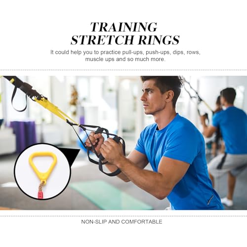 DECHOUS Exercise Rings with Straps for Indoor Training 120kg Loadable