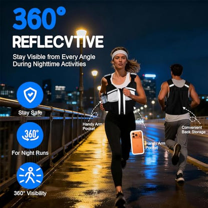 Weighted Vest,Weighted Vest for Women Men adjustable weights for walking,11-20lb Running Vest with Reflective Stripe, Rucking Vest for Strength Training & Cardio Workouts&with Phone Pouch