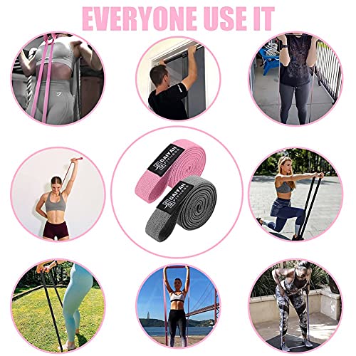 Long Resistance Bands, Fabric Resistance Bands Stretch Bands for Exercise Bands Resistance Bands Set Elastic Resistance Bands for Working Out Women Resistance Bands for Physical Therapy