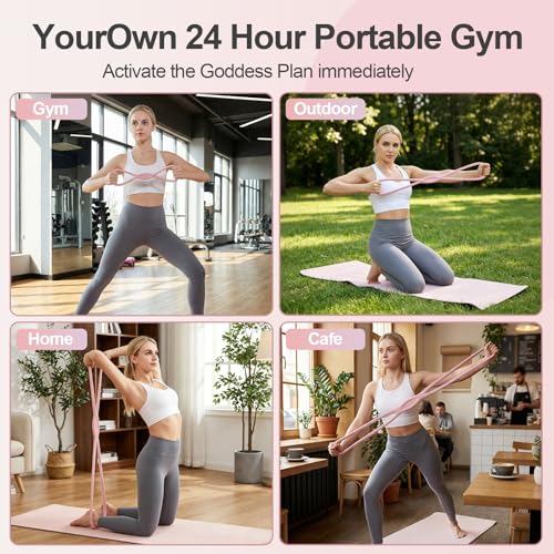 Figure 8 Resistance Band for Working Out, Arm Bands for Physical Therapy, Exercise Bands & Strech Bands with Handle, Yoga Stretch Band, Fitness Equipment for Yoga, Pilates