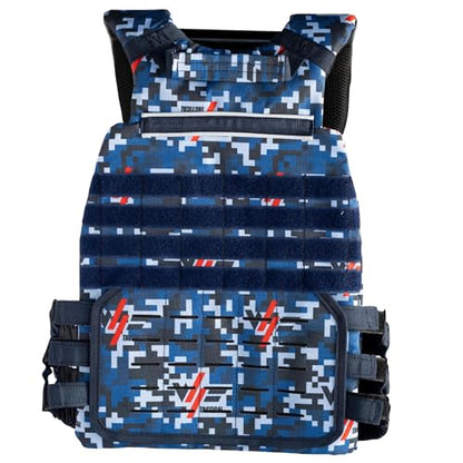 Weighted Vest – Adjustable 14–60 lb Capacity for Men and Women, Weight Vest for Training, Strength & Functional Fitness, Durable Workout Vest, Plates Sold Separately - color: Blue