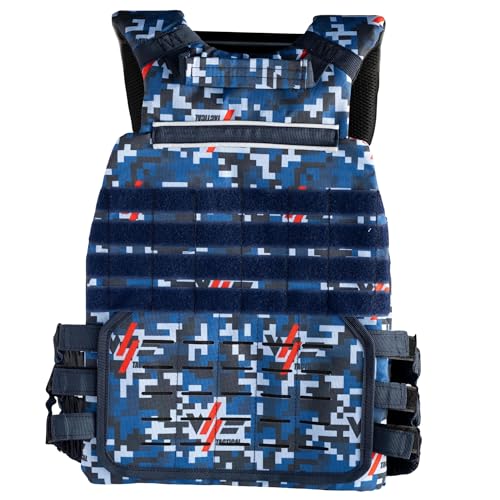 Weighted Vest – Adjustable 14–60 lb Capacity for Men and Women, Weight Vest for Training, Strength & Functional Fitness, Durable Workout Vest, Plates Sold Separately - color: Blue