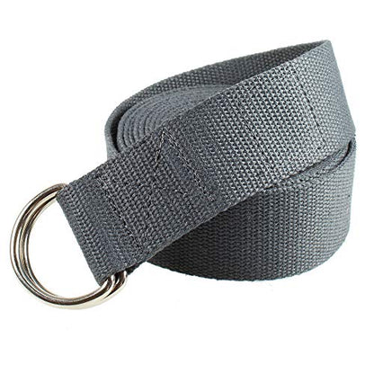 Gelante Fitness Exercise Yoga Strap - Durable Cotton 10 Feet Long - color: 3 Pack: Grey