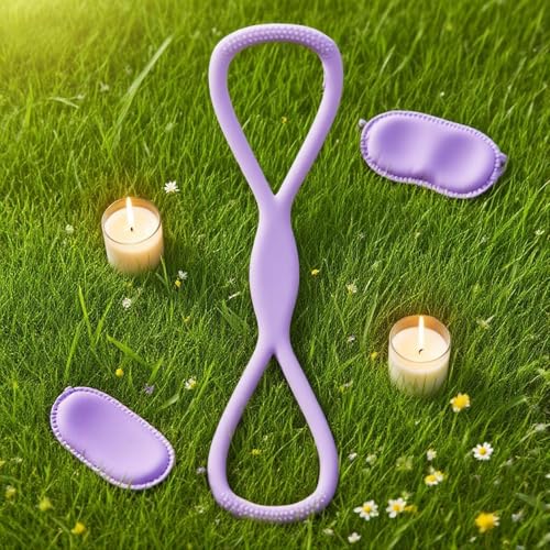 Stretch Fitness Band Portable Body Stretching Tension Rope - color: Purplle, size: 15 lb