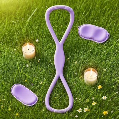 Stretch Fitness Band Portable Body Stretching Tension Rope - color: Purplle, size: 15 lb