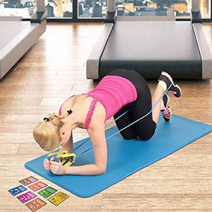 Stack 52 Resistance Band Exercise Cards. Exercise Band Workout Playing Card Game. Video Instructions Included. Home Fitness Training Program for Elastic Rubber Stretch Band Sets. (Updated Deck)