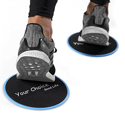 Core Sliders - Dual Sided Exercise Gliding Discs for Carpet & Hardwood, 7" Workout Sliders