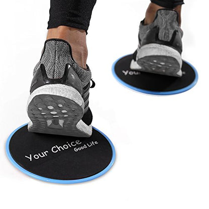 Core Sliders - Dual Sided Exercise Gliding Discs for Carpet & Hardwood, 7" Workout Sliders