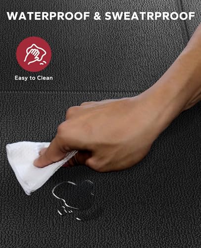 HAPBEAR Treadmill Mat, 55"x24"/68"x24"/79"x35.5" Non-Slip Foldable Exercise Equipment Mat for Walking Pad, Weight Bench, Noise Reducing Shock Absorbing Floor Protector for Home Gym, Carpet & Hardwood Floors