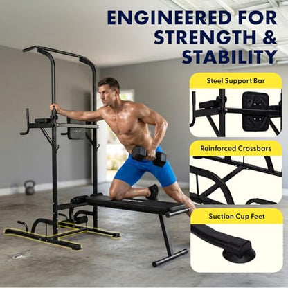 Fitness Board and Pull-Up Dip Station