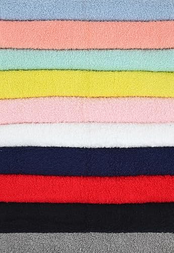 Crystal Ridge 100% Cotton Premium Wash Cloths, 12"x12", 8 Pack, Soft Feel, Absorbent Multipurpose Towels for Bathroom, Kitchen and Gym. Face & Body Washcloths, Bar Towels (8, White)