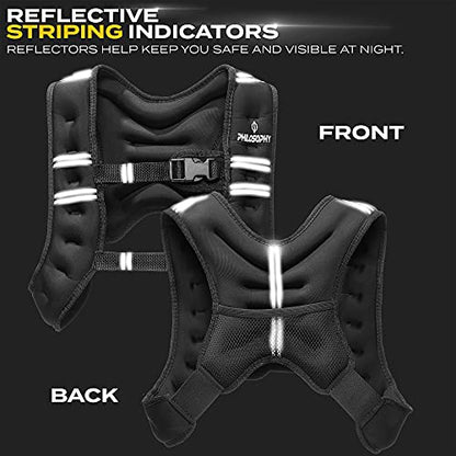 Philosophy Gym Weighted Workout Vest, Strength Training Fitness Body Weight Vest