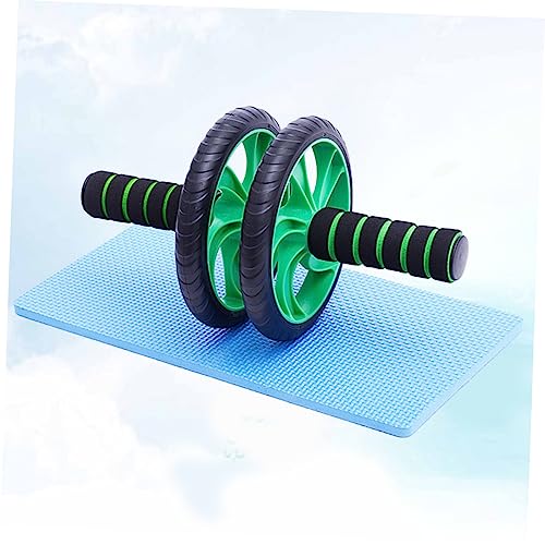 Dual-wheel Fitness Roller Silent Operation and Knee Pad Portable Abdominal Exercise Equipment for Muscle Building and Green
