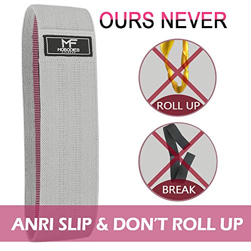 Resistance Bands Booty Bands Hip Bands for Legs and Butt Fabric Exercise Bands Cloth Workout Bands for Women Men Resistance Loops Anti Slip Thick Wide Circle Hips Glute Set of 3
