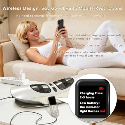 Zenopax 5-in-1 Electric Lumbar Traction Device, Lower Back Decompression - color: Warm Beige