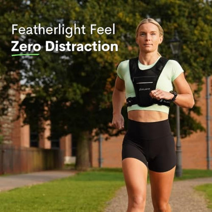 ZelaFit™ Running Phone Holder Vest for Women & Men – Lightweight Running Gear and Everyday Running Essentials – Chest Rig Phone Holder for Running (Black)