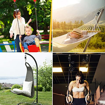 Spring Porch Hook for Hammock Swing Chair Hanging Suspension,880lbs Weight Capacity,Black