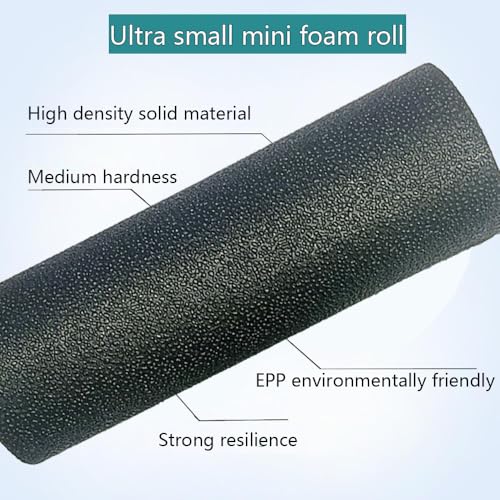 Extra Mini Foam Roller - High Density Massage Roller, Extra Small Yoga Roller for Physical Therapy, Myofascial Release, Deep Tissue & Muscle Recovery of Arms and Legs - color: Black