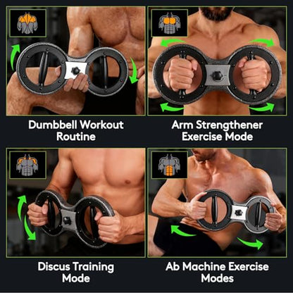Burn Machine Arm Workout, Adjustable 360° Spinning Arm Exercise Equipment for Upper Body Training, Grip Strength Trainer, Forearm Strengthener, Home Gym Equipment for Boxing, Rehab & Workout