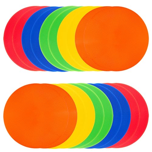 Rubber Spots Spot Markers 4 Inch & 9 Inch Multicolor Floor Dots - style: 9inch 20pcs (5colors)
