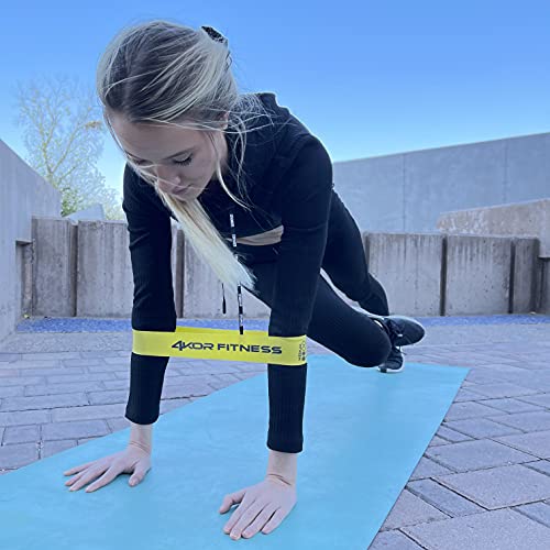 Resistance Loop Band Set, Perfect for Crossfit, Yoga, Physical Therapy, and Booty Building - color: 4 Piece Miniband Set (2" x 10")