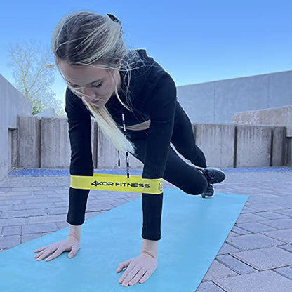 Resistance Loop Band Set, Perfect for Crossfit, Yoga, Physical Therapy, and Booty Building - color: 4 Piece Miniband Set (2" x 10")