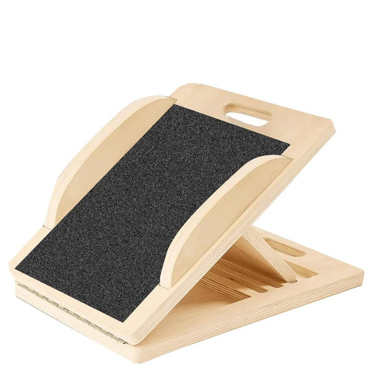 Saker 6-Angle Slant Board & Balance Board, Slant Boards for Exercise, Adjustable 40° Incline & Balance Board - 6-Angle Non-Slip Wooden Trainer for Squats, Calf Stretch, Stability Workouts - size: dual