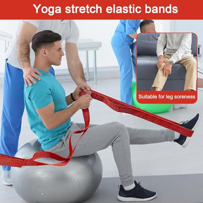 Yoga Stretching Belt for Flexibility Stretch Strap for Exercises Pilates Rehab Leg Stretch Wife Mom Home Use 1 Pcs