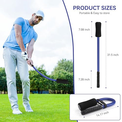 MIKOSI Golf Grip Trainer, EVA Foam Golf Swing Trainer Warm-Up Stick for Strength Grip Tempo & Flexibility Training, Indoor Outdoor Safe Golf Training Aid for Beginners & All Levels