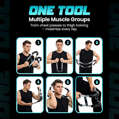 Twister Arm Trainer with Adjustable 5 Resistance Levels (40–120 lbs), 4 Springs, Anti-Slip Handles, Carry Bag - Chest Trainer Equipment for Men & Women, Home Gym Strength Trainer