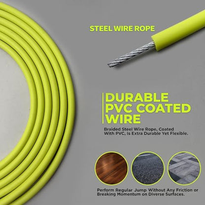 Weighted Jump Rope for Men & Women, 1/4lb 1/2lb Interchangeable Weighted Rope, Ball Bearing Adjustable Length, Tangle Free Storage Golf-Grade Grip, Skipping Rope for Weight Loss