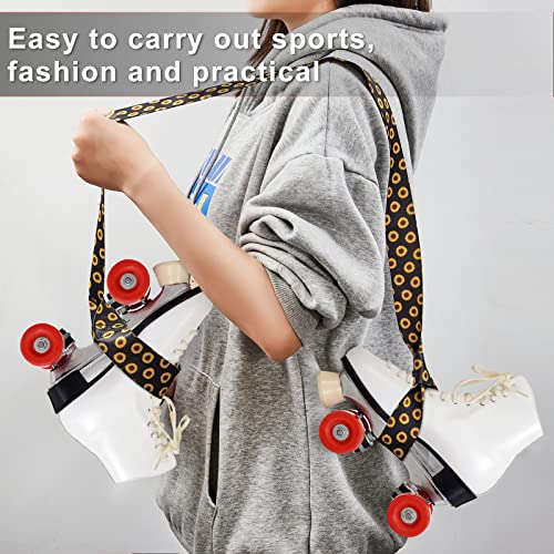Skylety 2 Pcs Roller Skate Leash Adjustable Stretching Skate Boot Shoulder Strap Carrier for Child Women Men Skating - style: Bouquet Style