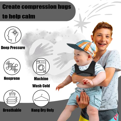 Weighted Vest for Kids Including 6 Removable Weights, (Small, Ages 2 to 5) - color: Black, size: Small