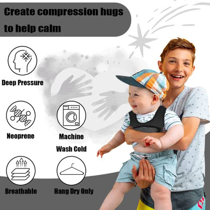 Weighted Vest for Kids Including 6 Removable Weights, (Medium, Ages 5 to 9) - color: Black, size: Medium