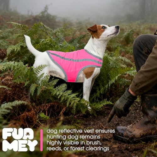 FUAMEY Dog Safety Vest High Vis Hunting Dog Vests for Small Dogs Reflective - color: Pink, size: Small