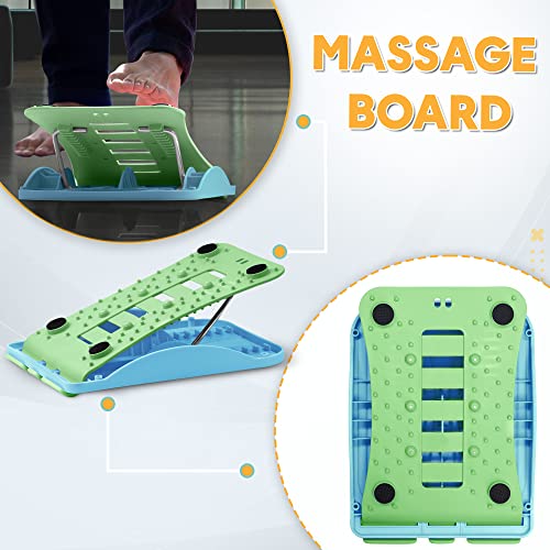 3-in-1 Adjustable Incline Slant Board for Calf Stretching Ankle, Foot Massage, 10 Changeable Levels Rocker Board for Plantar Fasciitis Physical Therapy Equipment – Blue