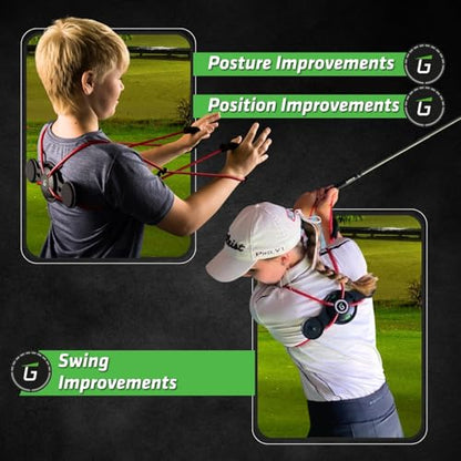 Golf Swing Performance Trainer Aid | Golf Swing Trainer Trusted by PGA Coaches | Backed by 30 Years Research | Elevate Your Golf Training | Enhance Strength, Stability, Rotation & Posture - style: Junior Kit - 2 bands for the developing junior