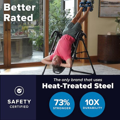 TEETER EP-560 Inversion Table w/Accessories for Back Pain Relief - FDA - Registered, UL Safety Certified, 300 lb Capacity, Designed & Patented in USA - style: EP-560 Heat & Vibration