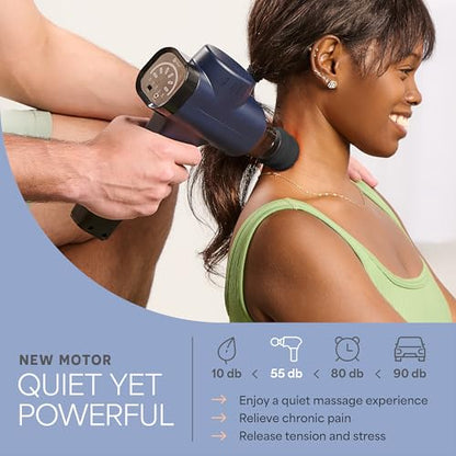 Lifepro Massage Gun - Percussion Muscle Massager for Athletes with 8 Massage Heads and 5 Speed Settings - Deep Tissue Back and Muscle Massage Gun for Recovery