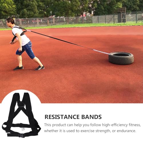 POPETPOP Multifunctional Load-Bearing Resistance Sled Pull Belt Heavy Duty Tire Strap Harness for Sled Pulling Workouts Adjustable for Men and Women for Outdoor Training