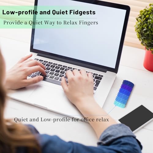 Fidget Toys Adults, 6 Pack Silicone Massage Roller Handheld for Stress Relief & Focus, Sensory Toys for Teens Kids with Autism ADHD Anxiety, Textured Quiet Fun Gift (Blue)